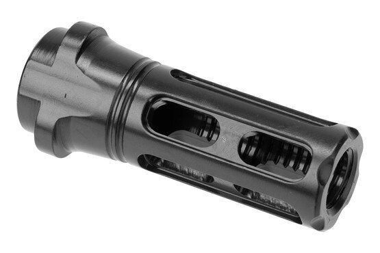 Caged 1/2x28 flash hider for Pistol Caliber Carbine.